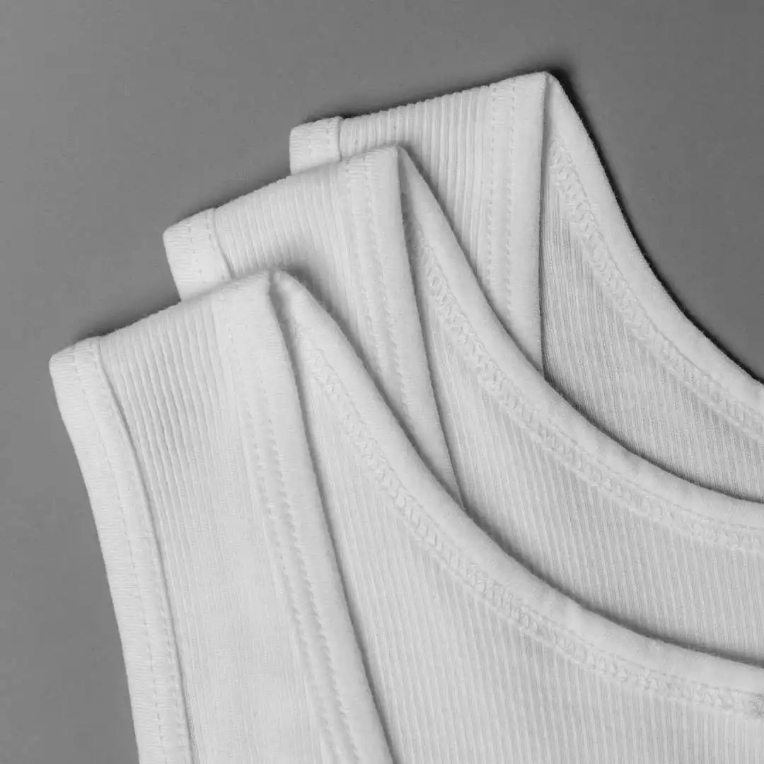 Crest Ribbed Tank - 3pk